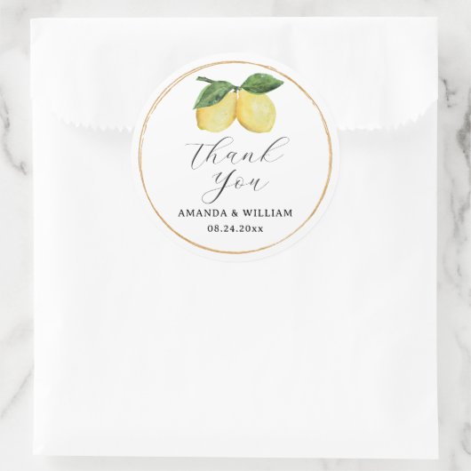 Lemon Hartelijk dank Ronde Sticker (Tas)