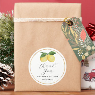 Lemon Hartelijk dank Ronde Sticker