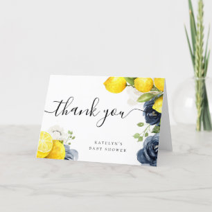 Lemon - Hartelijk dank voor uw kaart met blauwe bl