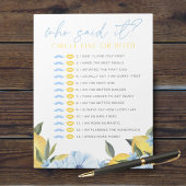 Lemon He Said She Said Shower Game Pack Notitieblok