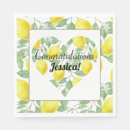 Lemon Heart Main Squeeze Thema Bruidsfeest Servet