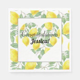 Lemon Heart Main Squeeze Thema Bruidsfeest Servet