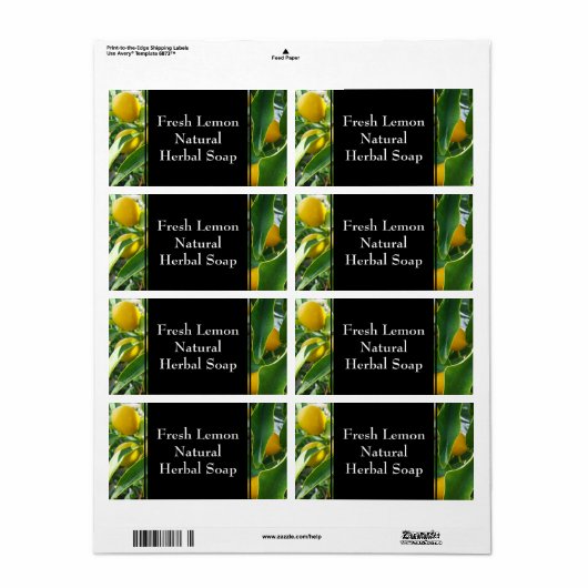 Lemon Herbal Garden Herb Eigen label (Full Sheet)