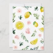 Lemon Het is een meisje Baby shower Kaart (Achterkant)