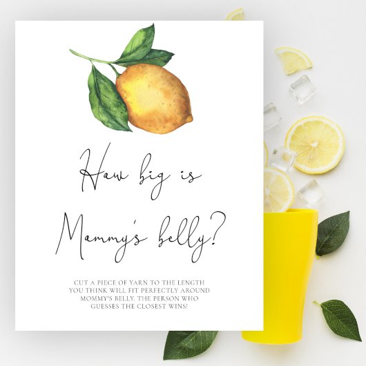 Lemon Hoe groot is mama's buik spel Poster