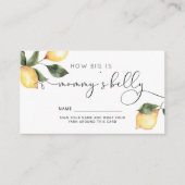 Lemon hoe groot is mama's buikomheining informatiekaartje (Voorkant)