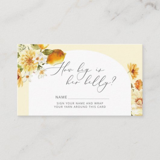 Lemon hoe groot is mama's buikomheining informatiekaartje (Voorkant)