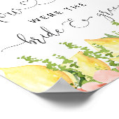 Lemon Hoe oud waren ze Vrijgezellenfeest spel teke Poster (Hoek)