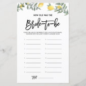 Lemon hoe oud was het spel van het Bride Vrijgezel (Voorkant)