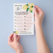 Lemon Hoe oud was ze Roze Vrijgezellenfeest Game K Flyer (Hand)