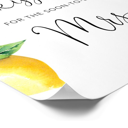 Lemon hoeveel kisses vrijgezellenfeest game poster (Hoek)