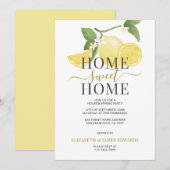 Lemon Home Sweet Home Housewarming Party Kaart (Voorkant / Achterkant)