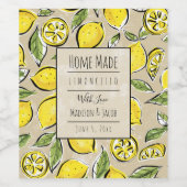 Lemon Home Sweet Home Wijn Etiket (Enkel label)