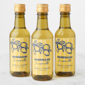 Lemon Homemade Limoncello Italian Wedding Favor Wijn Etiket (Flessen)