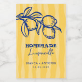 Lemon Homemade Limoncello Italian Wedding Favor Wijn Etiket (Enkel label)