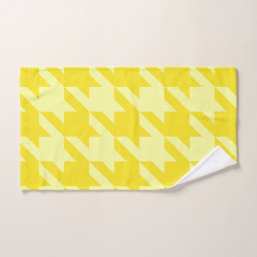 Lemon Houndstooth Bad Handdoek (Handdoek)