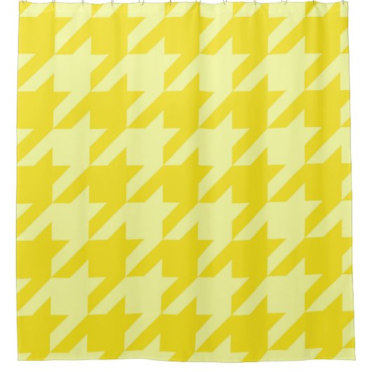 Lemon Houndstooth Douchegordijn (Voorkant)