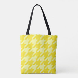 Lemon Houndstooth Tote Bag