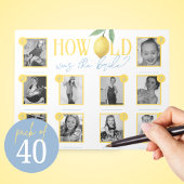 Lemon How Old Was The Bride Photo Game Pack of 40 Notitieblok