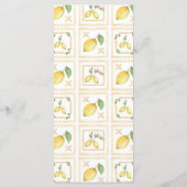 Lemon Huwelijk  Citrus Brunch Huwelijksmenu Menu (Achterkant)