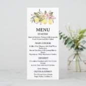 Lemon Huwelijk  Citrus Brunch Huwelijksmenu Menu (Staand voorkant)