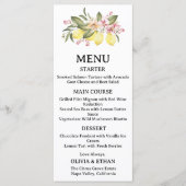 Lemon Huwelijk  Citrus Brunch Huwelijksmenu Menu (Voorkant)