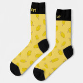Lemon Ice Cream Pattern-vergrendelingen Sokken (Links)