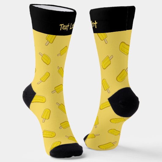 Lemon Ice Cream Pattern-vergrendelingen Sokken (Gebogen)