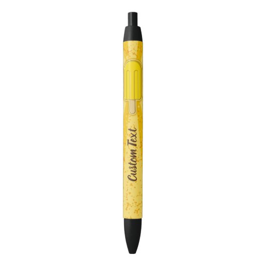 Lemon Ice Cream Stick Blauwe Inkt Pen (Voorkant Verticaal)