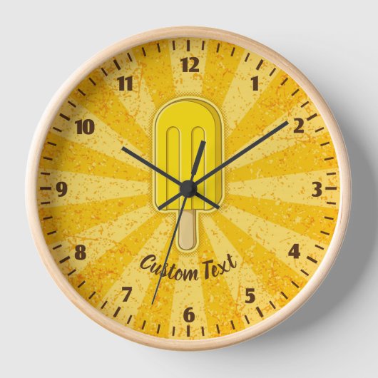 Lemon Ice Cream Stick Clock (Voorkant)