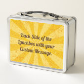 Lemon Ice Cream Stick Metal Lunch Box (Achterkant)