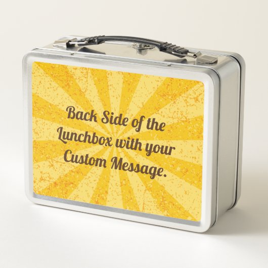 Lemon Ice Cream Stick Metal Lunch Box (Achterkant)