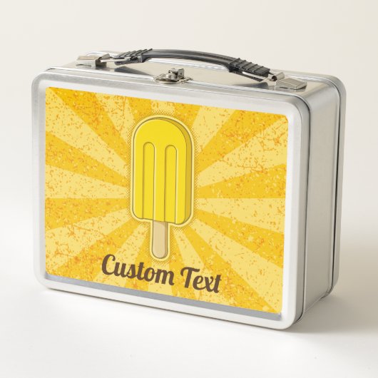 Lemon Ice Cream Stick Metal Lunch Box (Voorkant)