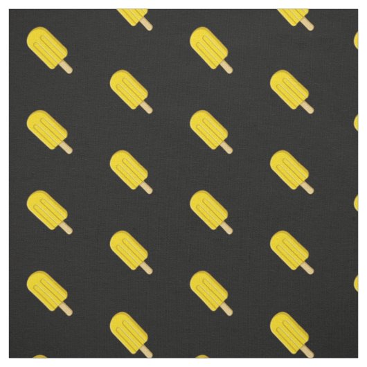 Lemon Ice Cream Stick Pattern Stof (Swatch)