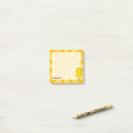 Lemon Ice Cream Stick Post-it® Notes (Op bureau)