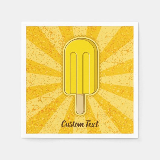 Lemon Ice Cream Stick Servet (Voorkant)