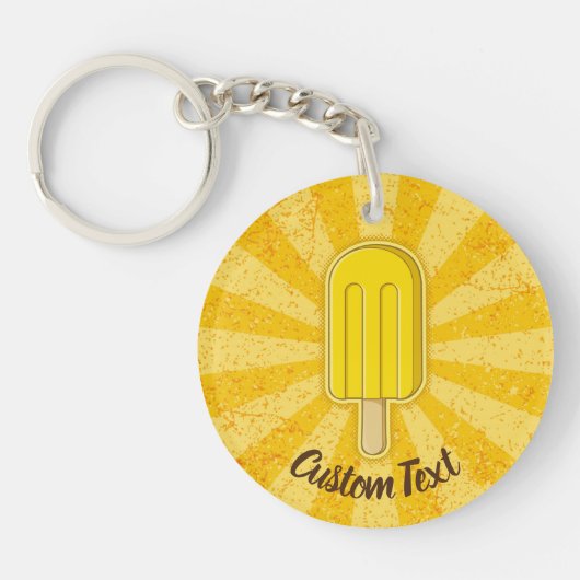 Lemon Ice Cream Stick Sleutelhanger (Voorkant)