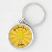 Lemon Ice Cream Stick Sleutelhanger (Voorkant)