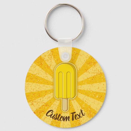 Lemon Ice Cream Stick Sleutelhanger (Voorkant)
