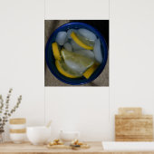 Lemon Ice Water in een Blue Cup Poster (Keuken)