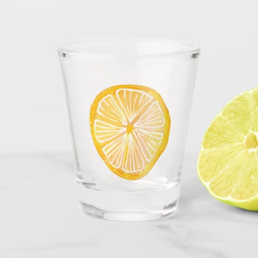 Lemon Illustrated Shot Glas (Voorkant)