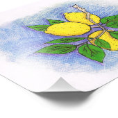 Lemon Illustration Photo Print Foto Afdruk (Hoek)