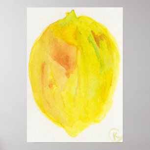 Lemon in het wit poster