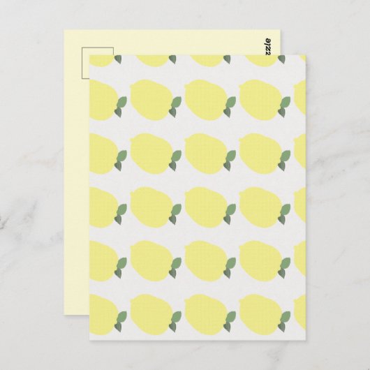 Lemon Invitation Briefkaart (Voorkant / Achterkant)