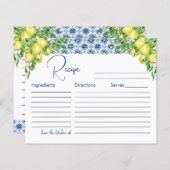 Lemon Italiaans blauw Tegel Vrijgezellenfeest Reci (Voorkant / Achterkant)