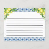 Lemon Italiaans blauw Tegel Vrijgezellenfeest Reci (Achterkant)