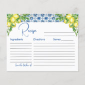 Lemon Italiaans blauw Tegel Vrijgezellenfeest Reci (Voorkant)