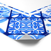 Lemon Italiaans Blauwe Tegels Vrijgezellenfeest We Poster (Hoek)