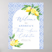 Lemon Italiaans Positano That's Amore Bruiloft Cel Poster (Voorkant)