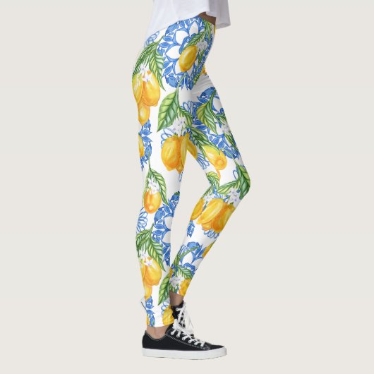 Lemon Italiaanse kust Grieks schattig Leggings (Rechts)
